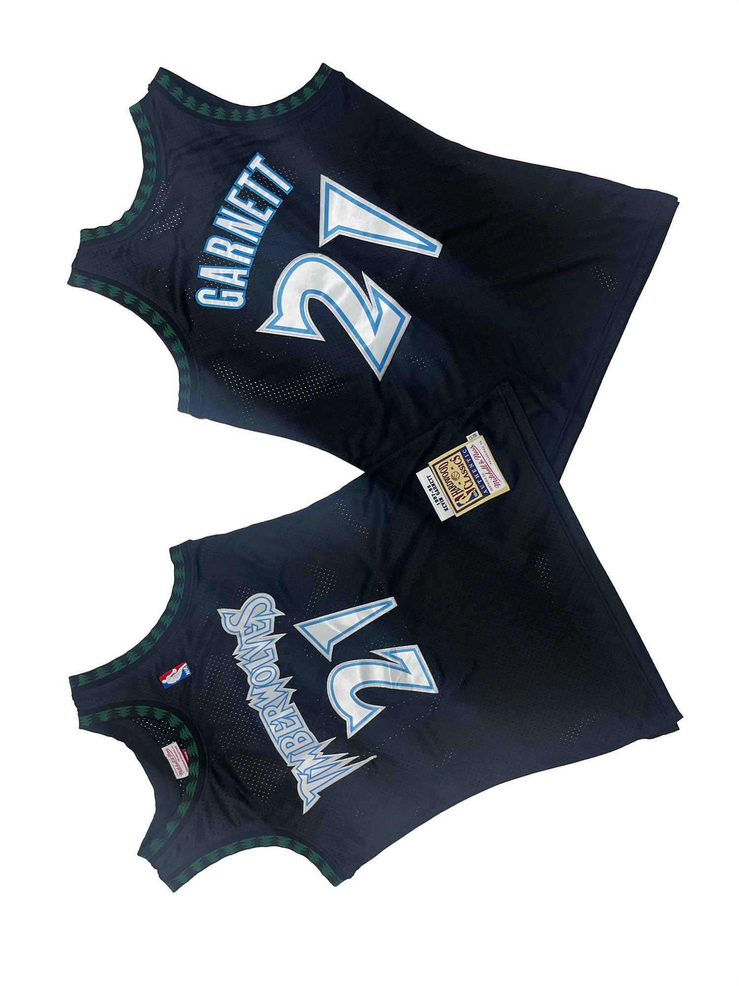 Men Minnesota Timberwolves #21 Garnett Black Throwback NBA Jersey->minnesota timberwolves->NBA Jersey